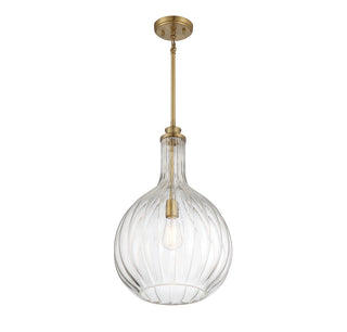 Brandon One Light Pendant in Warm Brass