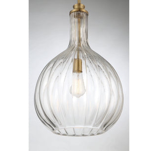Brandon One Light Pendant in Warm Brass