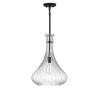 Bristo One Light Pendant in Matte Black