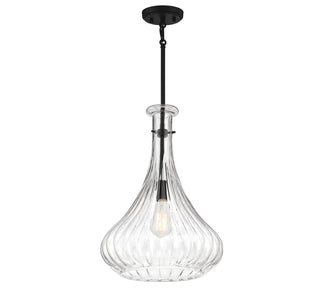 Bristo One Light Pendant in Matte Black