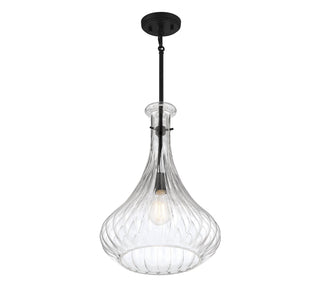 Bristo One Light Pendant in Matte Black