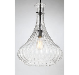 Bristo One Light Pendant in Matte Black