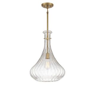 Bristo One Light Pendant in Warm Brass