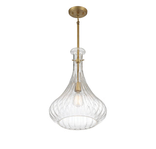 Bristo One Light Pendant in Warm Brass
