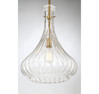 Bristo One Light Pendant in Warm Brass