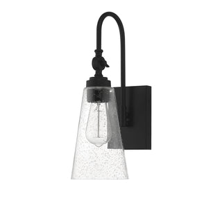 York One Light Wall Sconce in Matte Black