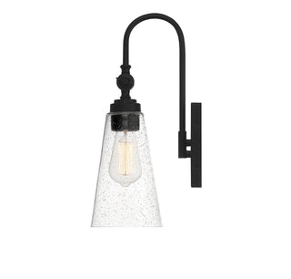 York One Light Wall Sconce in Matte Black