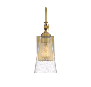 York One Light Wall Sconce in Warm Brass