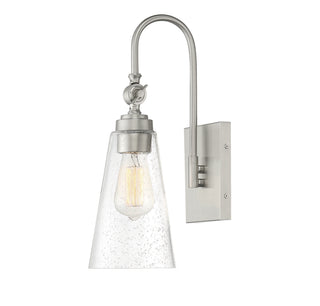 York One Light Wall Sconce in Satin Nickel