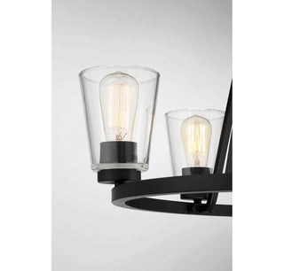 Calhoun Five Light Chandelier in Matte Black