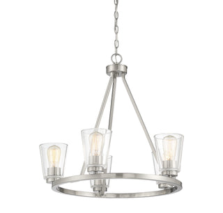 Calhoun Five Light Chandelier in Satin Nickel