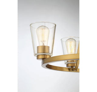 Calhoun Five Light Chandelier in Warm Brass