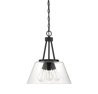 Calhoun Three Light Pendant in Matte Black