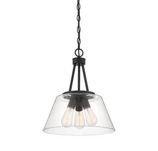 Calhoun Three Light Pendant in Matte Black
