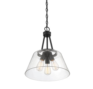 Calhoun Three Light Pendant in Matte Black