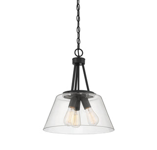 Calhoun Three Light Pendant in Matte Black