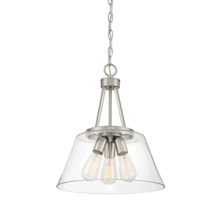 Calhoun Three Light Pendant in Satin Nickel