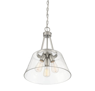 Calhoun Three Light Pendant in Satin Nickel