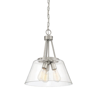 Calhoun Three Light Pendant in Satin Nickel