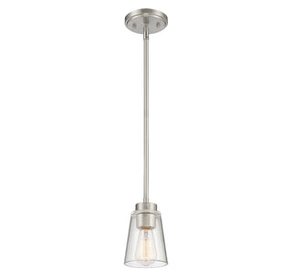 Calhoun One Light Mini-Pendant in Satin Nickel