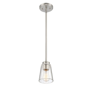 Calhoun One Light Mini-Pendant in Satin Nickel