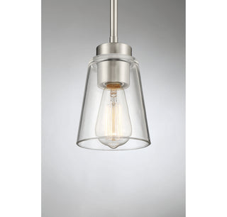 Calhoun One Light Mini-Pendant in Satin Nickel