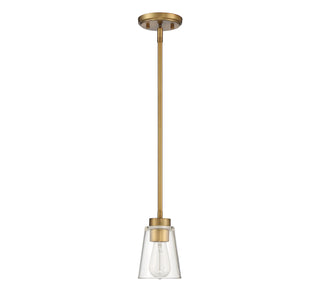 Calhoun One Light Mini-Pendant in Warm Brass