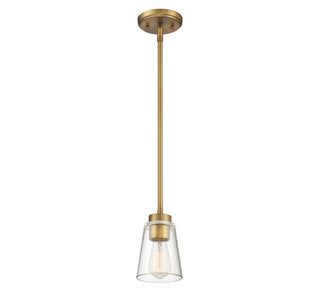 Calhoun One Light Mini-Pendant in Warm Brass