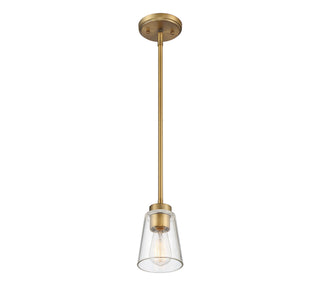 Calhoun One Light Mini-Pendant in Warm Brass