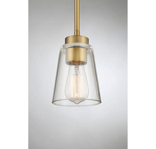 Calhoun One Light Mini-Pendant in Warm Brass