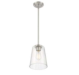 Calhoun One Light Mini-Pendant in Satin Nickel
