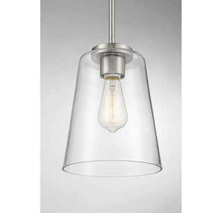 Calhoun One Light Mini-Pendant in Satin Nickel