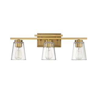 Calhoun Three Light Bath Bar in Warm Brass