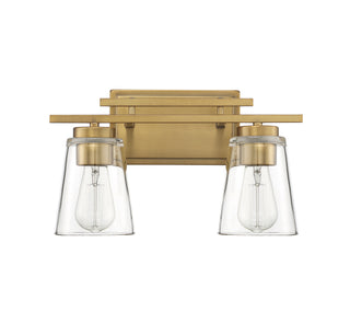 Calhoun Two Light Bath Bar in Warm Brass