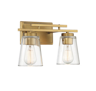Calhoun Two Light Bath Bar in Warm Brass