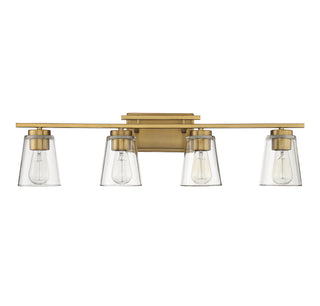 Calhoun Four Light Bath Bar in Warm Brass