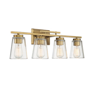 Calhoun Four Light Bath Bar in Warm Brass