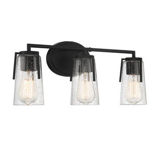 Sacremento Three Light Bath Bar in Black