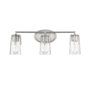 Sacremento Three Light Bath Bar in Satin Nickel