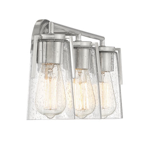 Sacremento Three Light Bath Bar in Satin Nickel