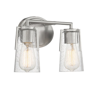 Sacremento Two Light Bath Bar in Satin Nickel