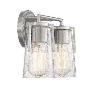 Sacremento Two Light Bath Bar in Satin Nickel