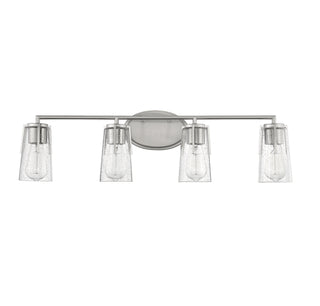 Sacremento Four Light Bath Bar in Satin Nickel