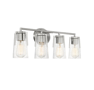 Sacremento Four Light Bath Bar in Satin Nickel