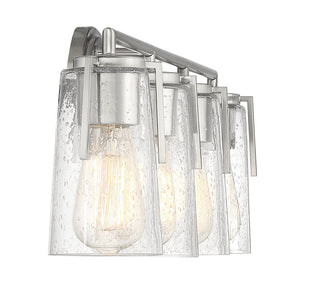 Sacremento Four Light Bath Bar in Satin Nickel