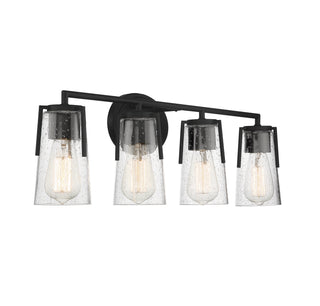 Sacremento Four Light Bath Bar in Black