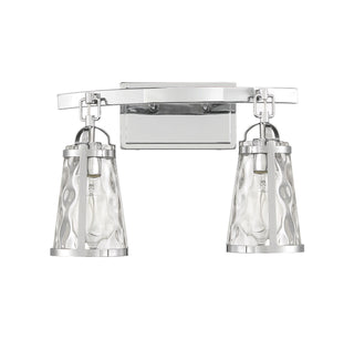 Albany Two Light Bath Bar in Polished Chrome