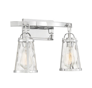 Albany Two Light Bath Bar in Polished Chrome