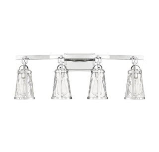 Albany Four Light Bath Bar in Polished Chrome
