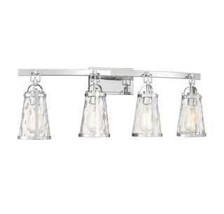 Albany Four Light Bath Bar in Polished Chrome